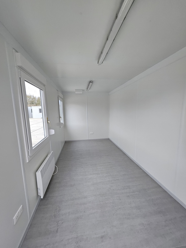 Nieuwe bureelcontainer 5m x 2m40 DKVL Lichtgrijs