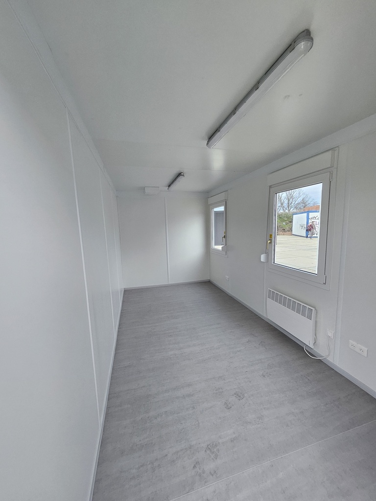 Nieuwe bureelcontainer 5m x 2m40 DKVR Lichtgrijs