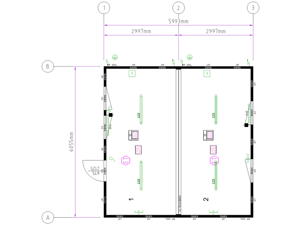 Nieuwe bureelcontainer 6m x 6m DLVLVR Zwart 