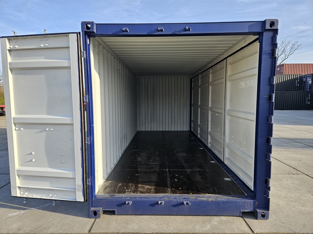 20ft Open Side Container Nieuw (One way) Donkerblauw