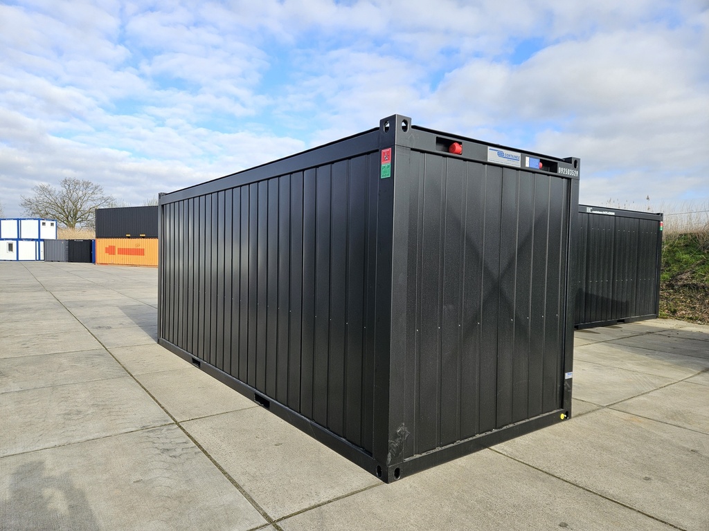 Nieuwe bureelcontainer 6m x 2m40 DKVL Zwart