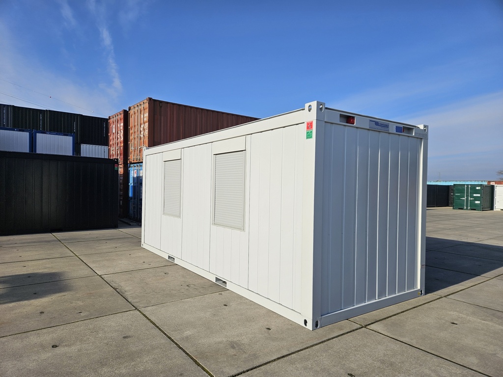 Nieuwe bureelcontainer 6m x 2m40 DKVR Lichtgrijs