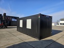 Nieuwe bureelcontainer 6m x 2m40 DKVR Zwart