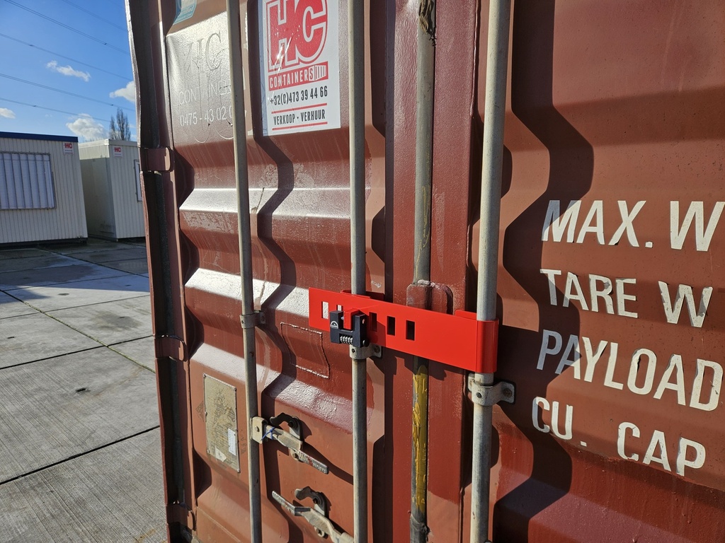 Container lock with combination lock