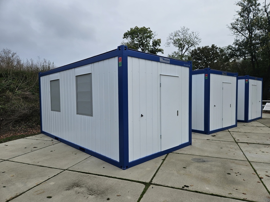 Nouveau conteneur de bureau 6m x 3m DKVL Blanc/Blue