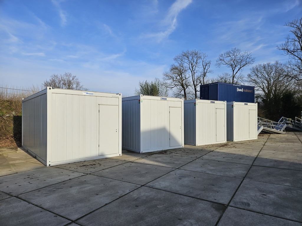 Neu Buröcontainer 6m x 3m DKVK Hellgrau mit airco