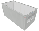 Nieuwe bureelcontainer 6m x 3m DKVK Lichtgrijs