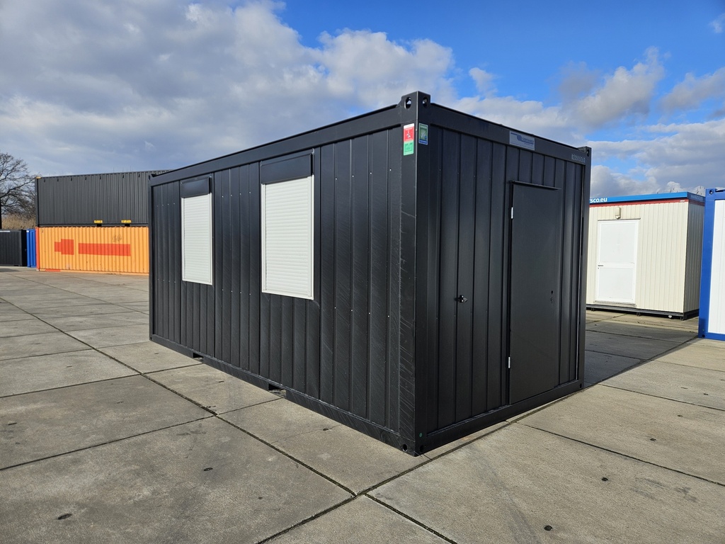 Nieuwe bureelcontainer 6m x 3m DKVL Zwart