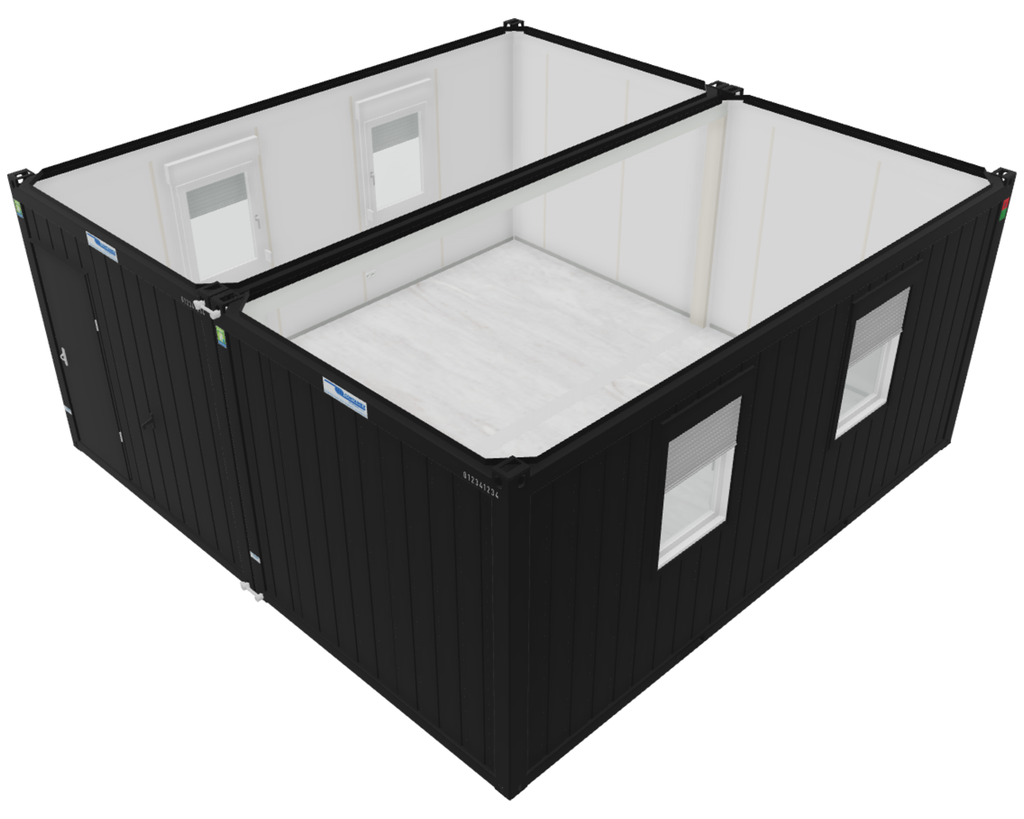 Neu Buröcontainer 6m x 6m DKVLRVR Schwarz