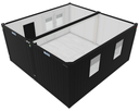 New office unit 6m x 6m DLVLVR Black