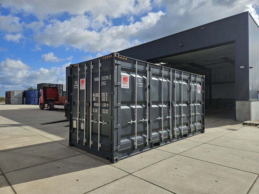 20ft HC Open Side Container Nieuw (One way) Donkergrijs