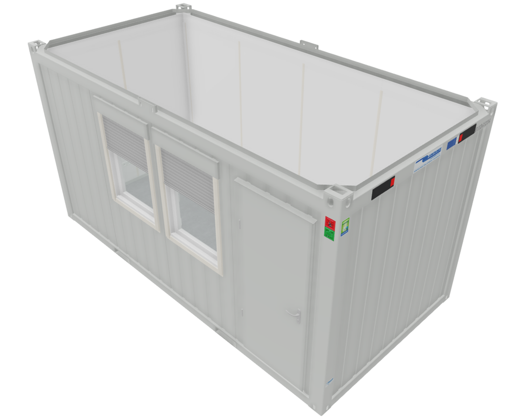 Nieuwe bureelcontainer 5m x 2m40 AR Lichtgrijs