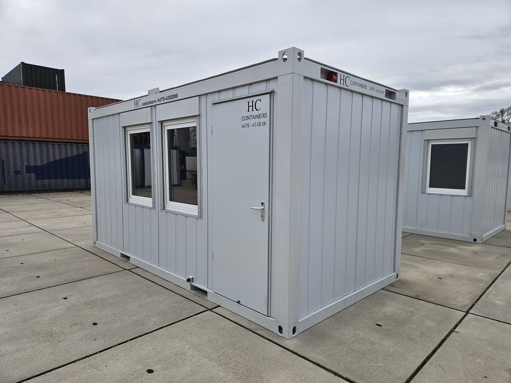 Nieuwe bureelcontainer 5m x 2m40 AR Lichtgrijs
