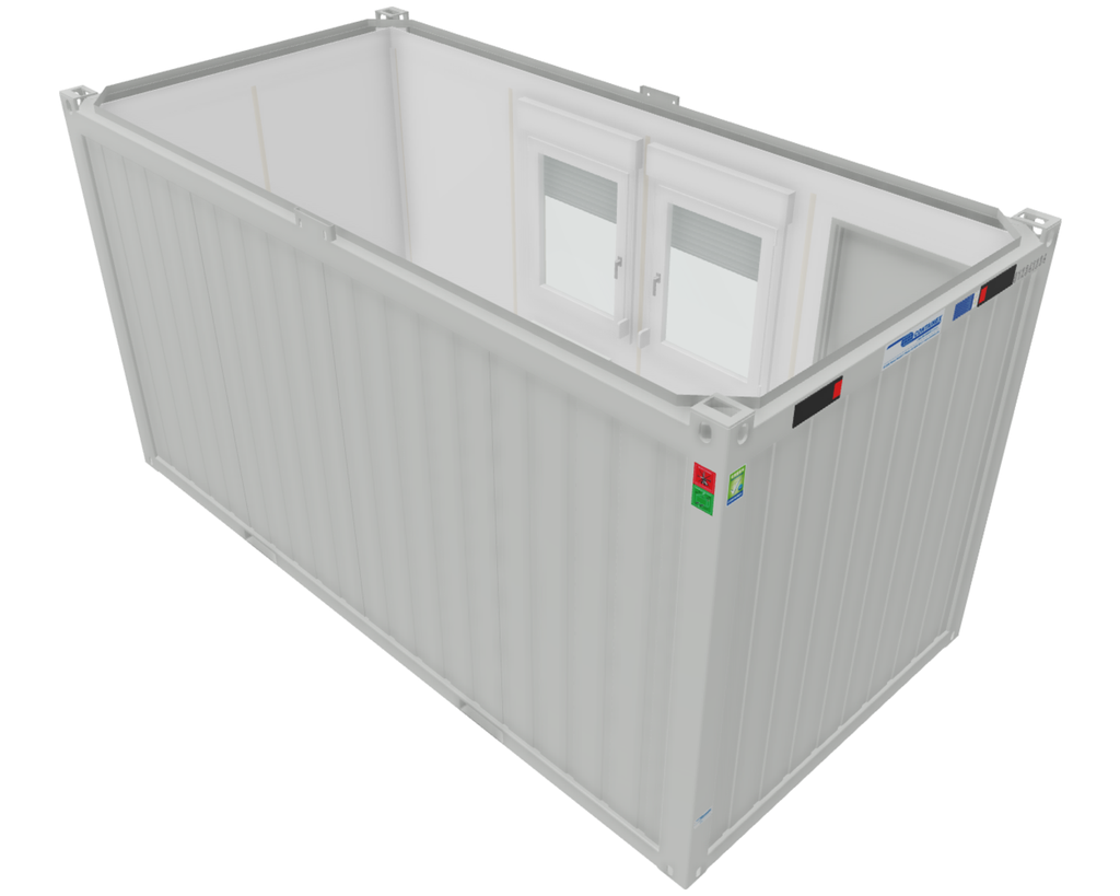 Nouveau conteneur de bureau 5m x 2m40 AL Gris Clair