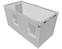 Nieuwe bureelcontainer 6m x 3m DKVR Lichtgrijs