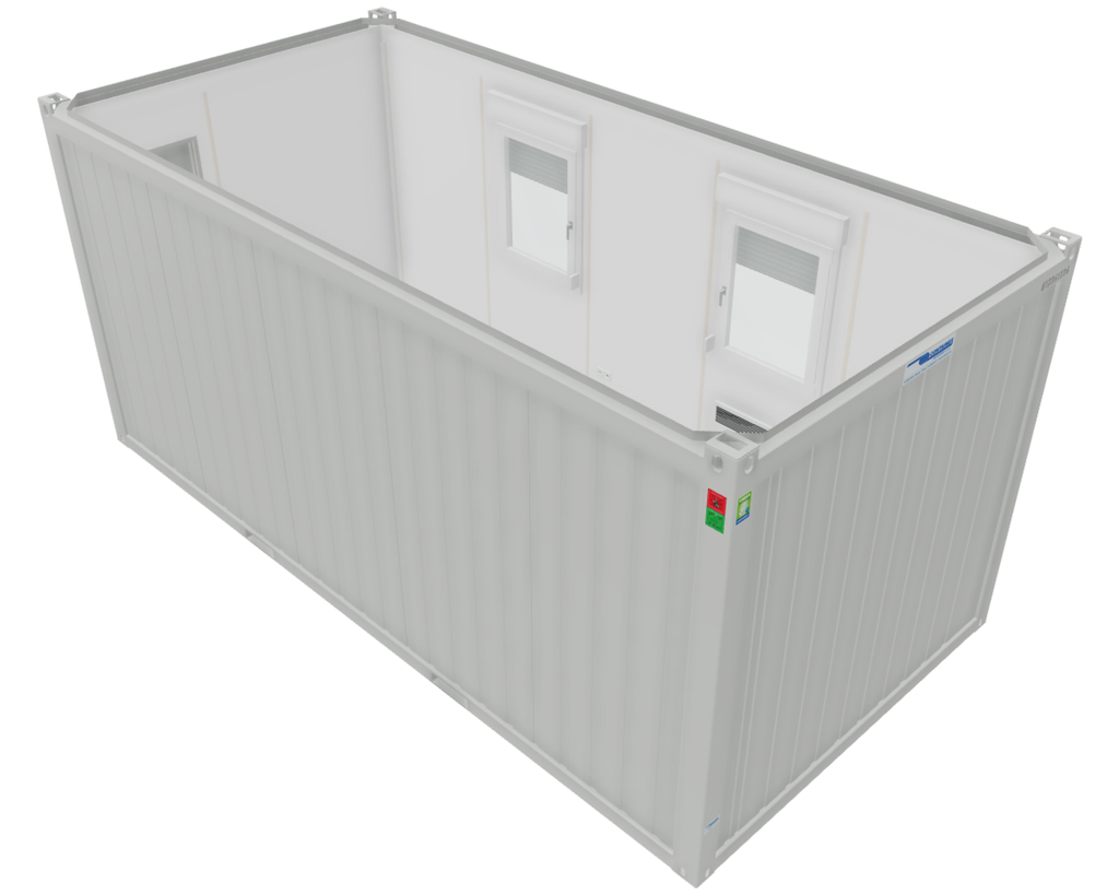 Neu Buröcontainer 6m x 3m DKVL Hellgrau