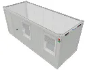 Nieuwe bureelcontainer 6m x 2m40 AR Lichtgrijs