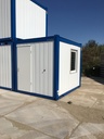 Nieuwe bureelcontainer 3m x 2m40 DKVR Wit/Blauw