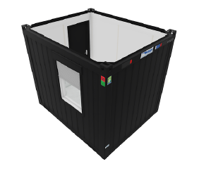 Nieuwe bureelcontainer 3m x 2m40 Standaard Zwart