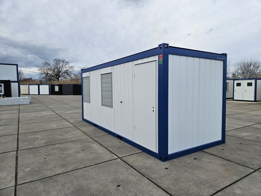 [B6AL] Nieuwe bureelcontainer 6m x 2m40 AL Wit/Blauw